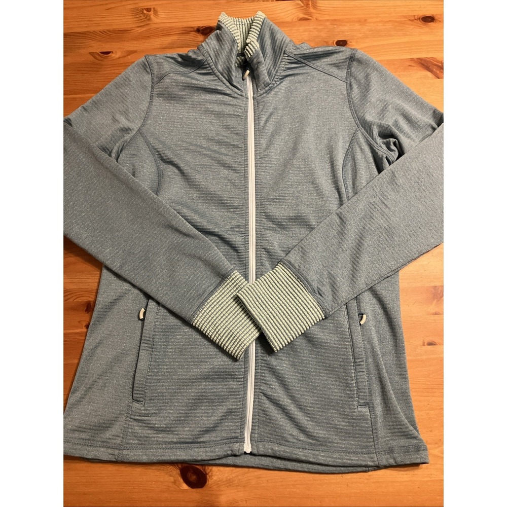 ORVIS Quilted Full‎ Zip Jacket Womens Medium Blue Outdoor